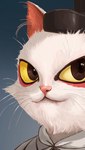 anthro asian_clothing chinese_clothing clothing east_asian_clothing fur whiskers white_body white_fur yellow_sclera sanxiaguo white_cat_legend li_bing_(white_cat_legend) domestic_cat felid feline felis mammal 2020 absurd_res hi_res