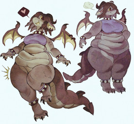 2_horns 3_claws 4_claws anklet anthro belly big_tail black_claws bra bracelet breasts breath brown_body brown_eyes brown_hair brown_horn brown_scales brown_spikes brown_wings claws closed_smile clothing collar countershade_face countershade_feet countershade_legs countershading curved_horn digitigrade dragon_tail dreadlocks ear_piercing emanata eyelashes featureless_crotch feet female finger_claws furgonomic_piercing furgonomics hair halter_top heart_symbol horn huge_tail jewelry legband love_handles membrane_(anatomy) membranous_wings mouth_closed multiple_poses navel non-mammal_breasts non-mammal_ears non-mammal_hair non-mammal_navel notched_wings obese obese_anthro obese_female on_one_leg open_mouth open_smile overweight overweight_anthro overweight_female piercing pose purple_bra purple_clothing purple_underwear ring_piercing scales scaly_tail simple_background small_wings smile smiling_at_viewer solo speech_bubble spiked_anklet spiked_bracelet spiked_collar spiked_legband spiked_tail spikes spikes_(anatomy) standing tail thick_thighs three-quarter_view toe_claws underwear ventral_scales white_background wide_hips wing_claws wing_piercing wings yellow_sclera wolfertinger mythology shiloh_the_dragon_(wolfertinger) dragon mythological_creature mythological_scalie scalie 2024 colored_sketch digital_media_(artwork) full-length_portrait hi_res portrait shaded sketch trans_(lore) trans_man_(lore)
