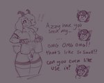 anthro blush caught describing_penis describing_size dialogue duo embarrassed female flaccid foreskin fur genitals hair humanoid_genitalia humanoid_penis humiliation male male/female micropenis offscreen_character penis penis_humiliation small_penis small_penis_humiliation solo_focus text arino undertale undertale_(series) asriel_dreemurr_(god_form) catty_(undertale) boss_monster_(undertale) bovid caprine domestic_cat felid feline felis goat mammal english_text hi_res