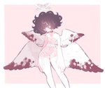 big_hands blood bodily_fluids feathered_wings feathers female fluffy fluffy_hair hair halo pear-shaped_figure scar self-harm_scars solo thick_thighs wide_hips wings dreamalgia ash_kinoshita angel angel_humanoid humanoid winged_humanoid 6:5 hi_res