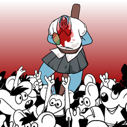 anthro blood bodily_fluids corpse death decapitation execution female female_death gore group peeing unknown_artist cartoon_network the_amazing_world_of_gumball nicole_watterson domestic_cat felid feline felis mammal mouse murid murine rodent 1:1 source_request