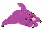 anthro big_butt black_hair blush butt claws collar hair half-closed_eyes huge_butt lying male narrowed_eyes nude on_front purple_body purple_skin simple_background solo spread_legs spreading thick_thighs toe_claws tongue tongue_out white_background sssonic2 cartoon_network hanna-barbera the_flintstones dino_(flintstones) dinosaur prehistoric_species reptile scalie snorkasaurus 2017 digital_media_(artwork) hi_res unavailable_at_source