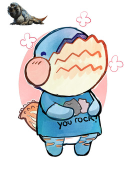 anthro anthrofied blue_body blue_clothing blue_eyes blue_scales blue_shirt blue_topwear blush blush_lines clothed clothed_anthro clothed_male clothing dot_eyes featureless_limbs flower happy light male markings multicolored_body multicolored_scales open_mouth outline oval pink_body plant red_line_art red_markings red_tail scales shirt simple_background simple_eyes solo standing tail tail_spines text text_on_clothing text_on_shirt text_on_topwear topwear two_tone_tail white_outline yellow_markings gaelfox animal_crossing capcom monster_hunter nintendo dodogama fanged_wyvern 2020 colored colored_line_art crossover digital_drawing_(artwork) digital_media_(artwork) english_description english_text full-length_portrait hi_res lighting portrait reference_image shaded