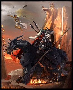 alternate_species anthro anthrofied armor axe blood bodily_fluids bone bridle building cape clothing cloud corpse crown death detailed_background duo_focus female fire flag flying gauntlets gloves group hair handwear headgear horn house humanized knife male melee_weapon membrane_(anatomy) membranous_wings multicolored_hair outside polearm reins riding royalty saddle scales skull sky spear straddling sword tail torch water waterfall weapon wings quizzicalkisses european_mythology friendship_is_magic hasbro my_little_pony mythology princess_celestia_(mlp) spike_(mlp) avian cockatrice dragon human mammal mythological_avian mythological_creature mythological_scalie scalie 2013 digital_media_(artwork) hi_res