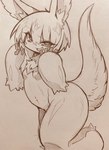 anthro belly biped breasts female fluffy fur kemono navel open_mouth small_breasts solo tuft whiskers curemitsuba made_in_abyss nanachi narehate hi_res