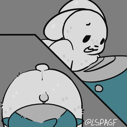 anthro balls bodily_fluids burping cum genital_fluids genitals grinding humping male masturbation peeing penis penis_backwards plushie plushie_humping plushophilia shark_plushie small_penis solo urine watersports whimper lspagf ikea big_fat_stinky_unwashed_sweaty_bunny_(lspagf) blahaj lagomorph leporid mammal rabbit 1:1 absurd_res animated hi_res long_playtime sound video