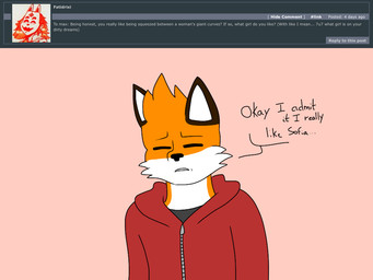 anthro ask_blog black_eyebrows black_nose brown_body brown_fur clothing dialogue ear_markings eyebrows eyes_closed facial_tuft front_view frown fur grey_clothing grey_topwear hoodie male multicolored_body multicolored_fur orange_body orange_fur pink_background question red_clothing red_topwear simple_background solo sweatshirt text topwear tuft white_body white_fur batspid2 max_(batspid2) canid canine fox mammal 2018 4:3 digital_drawing_(artwork) digital_media_(artwork) english_text flat_colors