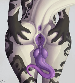 anthro anus anus_pocket big_penis black_body black_claws black_scales bodily_fluids butt claws erection genital_fluids genitals herm intersex knot knotted_penis knotted_tapering_penis maleherm penis prehensile_penis presenting presenting_anus presenting_hindquarters presenting_penis presenting_vulva purple_anus purple_knot purple_penis purple_vulva scales solo spread_anus spread_vulva spreading tapering_penis vaginal_fluids vulva white_body white_scales wide_hips ridasep velux lizard reptile scalie hi_res signature
