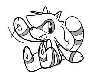 3_fingers 3_toes anthro facial_markings feet female fingers gesture head_markings looking_at_viewer markings mask_(marking) pawpads ring_(marking) ringed_tail simple_background sitting solo striped_body striped_markings striped_tail stripes tail tail_markings toes waving waving_at_viewer white_background bigsteppies noodle_(aimkid) domestic_ferret mammal mustelid musteline true_musteline weasel monochrome