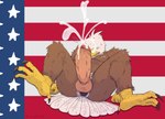 american_flag anal anal_penetration anthro balls beak blush bodily_fluids brown_body butt butt_focus claws clenched_teeth cum cum_while_penetrated cumshot ejaculation erection feathers feet foreskin genital_fluids genitals hands-free holidays male nipple_piercing nipples nude object_in_ass orgasm penetration penis piercing presenting presenting_hindquarters sex_toy sex_toy_in_ass sex_toy_insertion solo tail tail_feathers teeth toe_claws toes united_states_of_america vibrator vibrator_in_ass white_body spicyfish157 4th_of_july accipitrid accipitriform avian bald_eagle bird eagle sea_eagle absurd_res digital_media_(artwork) hi_res