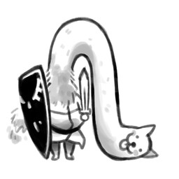 anthro armor cursed_image humor looking_at_viewer melee_weapon shield simple_background solo sword weapon what_has_magic_done smuttybacon undertale undertale_(series) lesser_dog canid canine canis domestic_dog mammal 1:1 2015 low_res monochrome