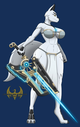 3_toes 5_fingers anthro big_breasts breasts claws clothed clothing energy_blade energy_sword energy_weapon feet female fingers fur greatsword holding_melee_weapon holding_object holding_weapon jewelry lightsaber melee_weapon navel pelvic_curtain pendant simple_background skimpy small_waist solo standing sword thick_thighs toe_claws toes transparent_background weapon white_body white_fur wide_hips yellow_eyes jake_burner star_wars xenoblade_(series) fan_character sam_(eggman959) canid canine canis loth-wolf mammal wolf absurd_res alpha_channel hi_res