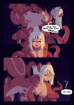 2019 absurd_res anthro breasts comic consentacles dialogue english_text eyes_closed eyewear female fur genitals glasses hair hi_res mammal nipples nude pussy rodent sciurid sex shortwings simple_background smile solo tentacle_sex tentacles text valerie_(shortwings)