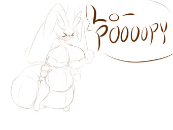 belly big_belly big_breasts blush breasts clothing diaper excessive_feces feces female hyper hyper_feces hyper_soiling navel open_mouth pokemon_speak scatplay soiled_diaper soiling solo text unclean_diaper used_diaper andeddo3boo nintendo pokemon generation_4_pokemon lagomorph lopunny mammal pokemon_(species) 4:3 absurd_res hi_res