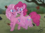 blue_eyes detailed_background duo female fur hair past_meets_present pink_body pink_fur pink_hair pre-g4 square_crossover itoruna friendship_is_magic hasbro mlp_g3 my_little_pony pinkie_pie_(g3) pinkie_pie_(mlp) earth_pony equid equine horse mammal pony 2018 digital_media_(artwork) hi_res