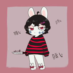 accessory anthro bangs black_clothing black_hair black_shirt black_topwear clothed clothed_anthro clothed_female clothing featureless_crotch female female_anthro flat_chested footwear fur hair hair_accessory hairclip half-closed_eyes holding_knife holding_object knife light long_ears looking_at_viewer mouth_closed narrowed_eyes noseless pantsless_anthro pantsless_female pupils red_eyes red_pupils right-handed shirt shoes short_hair simple_background sleeves_past_fingers solo stickers_on_face straight_legs tan_body tan_eyelids tan_inner_ear tan_skin text topwear white_body white_clothing white_footwear white_fur white_shoes peypey_mei1925 raving_rabbids rayman_(series) ubisoft evil_pey fan_character lagomorph mammal rabbid 2024 artist_name digital_drawing_(artwork) digital_media_(artwork) english_description hi_res japanese_text lighting translated
