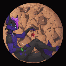 abs anthro athletic black_body black_fur blue_eyes blue_nose chest_tuft claws collar collar_tag cookie cosmic_hair digitigrade dipstick_tail ethereal_hair eyebrows femboy food fur fur_markings glowing glowing_nose grin happy holidays male markings multicolored_body paws purple_body simple_background sitting smile solo sparkles star tail tail_markings tail_motion tailwag tuft two_tone_body wristband snejek christmas kitsunaki canid canine fox mammal 1:1 2023 animated full-length_portrait portrait shaded