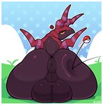 angry anus balls big_balls big_butt butt cross-popping_vein genitals huge_butt male pokeball puffy_anus solo conditional_dnp welwraith nintendo pokemon generation_5_pokemon pokemon_(species) scolipede tagme