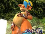 3d_(artwork) activision anthro bandicoot bodily_fluids bottomwear bottomwear_down breasts clothed clothing crash_bandicoot_(series) digital_media_(artwork) ears_down female genital_fluids genitals hair hi_res joelsfm looking_at_viewer looking_down mammal marsupial nipples pants pants_down partially_clothed pirate_tawna pivoted_ears pregnant pussy smile solo source_filmmaker_(artwork) vaginal_fluids wet