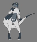 anthro clothing digitigrade female furgonomics legwear lingerie looking_at_viewer panties solo stockings sweater tail tail_clothing tail_stocking topwear turtleneck underwear king_of_sorrow_(artist) the_nature_of_predators arxur_(the_nature_of_predators)