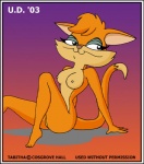 anthro breasts female nipples nude pose solo tail unknown_artist fantomcat tabitha_wildcat domestic_cat felid feline felis mammal 2003 low_res