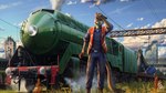 anthro blue_bottomwear blue_clothing blue_pants blue_sky blue_topwear bottomwear building clothed clothing detailed_background facial_markings front_view fur grass hammer head_markings logo male markings mechdragon open_mouth orange_clothing orange_topwear orange_vest outside pants plant sky solo standing steam_locomotive tan_body tan_fur tools topwear vest white_body white_fur wrench yellow_eyes cereus93 sli_cougar cougar felid feline mammal artist_logo artist_name