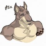 anthro athletic biceps body_hair brown_body brown_fur chest_hair chest_tuft clothed clothing fur hair male muscular muscular_anthro muscular_male pecs pose solo tattoo topless tuft monchi ozzy_fitch kangaroo macropod mammal marsupial 1:1 hi_res