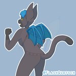 anthro dancing male solo flashquatsch perilune_(flashquatsch) bat domestic_cat felid feline felis hybrid mammal 1:1 animated frame_by_frame high_framerate