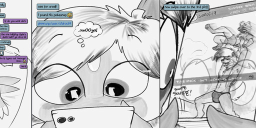 adolescent age_difference anthro bed bedroom blush bottomwear bulge cellphone chat close-up clothed clothing detailed_bulge electronics emoji emoticon exclamation_point eyes_closed female fur furniture genital_outline group hair high-angle_view holding_another holding_cellphone holding_object holding_phone inside looking_at_object lying lying_on_bed male male_adolescent on_back on_bed phone phone_screen pillow plushie question question_mark scared screen sheath_outline shorts size_difference smartphone smile speedo swimwear tail text text_box thought_bubble three-quarter_view underwear underwear_only young young_anthro young_female young_male reyn_goldfur awooga_(meme) nintendo pokemon fan_character pascal_(reyn_goldfur) shelly_the_sneasel tyler_(reyn_goldfur) generation_7_pokemon generation_8_pokemon hisuian_form hisuian_sneasel lycanroc pokemon_(species) regional_form_(pokemon) rockruff 2025 3:1 absurd_res artist_name comic digital_media_(artwork) english_text hi_res monochrome brother_(lore) brothers_(lore) sibling_(lore)