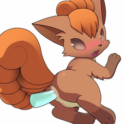 anal anal_fluids anal_penetration anus blush bodily_fluids brown_body brown_fur butt dildo female female_penetrated feral feral_penetrated fur genitals male male/female male_penetrating male_penetrating_female penetration penile penile_penetration penis_in_ass sex sex_toy simple_background solo teeth vulva white_background x_anus young young_female young_feral konzaburou nintendo pokemon generation_1_pokemon mammal pokemon_(species) vulpix 1:1 2017 2d_animation animated hi_res motion_tweening no_sound short_playtime video