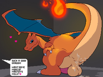 after_sex anus backsack balls big_balls blue_eyes bodily_fluids butt claws cum cum_drip cum_in_ass cum_inside cum_on_balls cum_on_butt cum_on_ground cum_on_tail cute_fangs dialogue dripping embers fangs feral fire genital_fluids genitals grey_background heart_symbol huge_balls male master messy multicolored_body non-mammal_balls nude offscreen_character orange_body penis pixelated presenting presenting_hindquarters raised_tail rear_view simple_background smile solo speech_bubble tail tan_body tapering_penis teeth text thick_tail two_tone_body wings conditional_dnp phosaggro mythology nintendo pokemon charizard dragon generation_1_pokemon mythological_creature mythological_scalie pokemon_(species) scalie 2020 4:3 digital_media_(artwork) english_text pixel_(artwork)