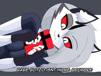 anthro black_nose breasts cellphone clothing electronics eyebrows female grey_hair hair lying notched_ear on_side phone pupils red_sclera shirt slit_pupils smartphone solo text texting topwear white_eyes carliabot couple_texting_in_bed hellaverse helluva_boss mythology loona_(helluva_boss) canid canid_demon canine demon hellhound mammal mythological_canine mythological_creature 2025 4:3 english_text meme