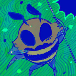 ambiguous_gender antennae_(anatomy) anthro biped empty_eyes fur holding_melee_weapon holding_object holding_weapon melee_weapon shoulder_pads solo standing weapon blipbugbug hollow_knight_(franchise) team_cherry hive_knight_(hollow_knight) arthropod bee hymenopteran insect 1:1