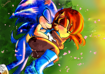 after_sex anthro blush bodily_fluids boots canon_couple clothing cock_warming duo female female_penetrated footwear from_behind_position fur genitals grass hug male male/female male_penetrating mostly_nude penetration penis plant romantic romantic_couple scut_tail sex shoes short_tail sleeping spoon_position spooning tail topwear vaginal vaginal_penetration vest vulva dawnelle sega sonic_the_hedgehog_(series) sally_acorn sonic_the_hedgehog eulipotyphlan ground_squirrel hedgehog mammal rodent sciurid