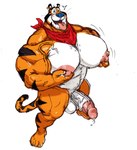 anthro barazoku big_muscles big_nipples bodily_fluids circumcised cross-eyed ear_piercing genital_fluids genitals huge_muscles hyper hyper_moobs hyper_muscles leaking_precum looking_pleasured male mascot muscular muscular_male nipple_fetish nipple_play nipples penis piercing precum solo stubble tongue tongue_out vein veiny_muscles tora_gy frosted_flakes kellogg's tony_the_tiger felid mammal pantherine tiger hi_res