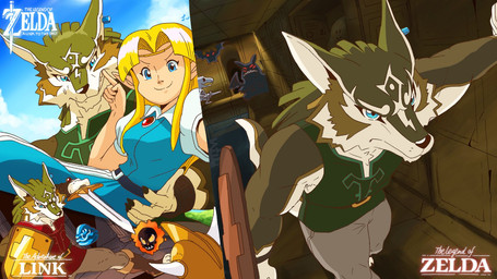 alternate_species anthro anthrofied blonde_hair blue_eyes clothing cloud countershading ear_piercing ear_ring female furrification group hair humanoid_pointy_ears long_hair male markings melee_weapon piercing pointy_ears ring_piercing shield sword text weapon dahecksajerry a_link_to_the_past nintendo the_legend_of_zelda link_(wolf_form) princess_zelda canid canine canis humanoid hylian mammal monster wolf 16:9 2022 english_text hi_res widescreen