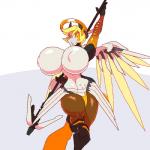 anthro big_breasts breasts cosplay curvy_figure energy_wings female horn huge_breasts mechanical_wings solo standing unusual_anatomy unusual_wings voluptuous wide_hips wings cuoqet blizzard_entertainment overwatch cowqet mercy_(overwatch) bovid bovine mammal 1:1 digital_media_(artwork) pixel_(artwork)