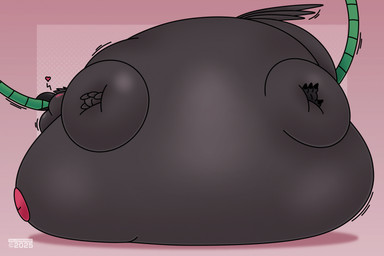 3_toes 4_fingers anal anal_penetration anthro avian_feet beak belly big_belly black_beak black_body black_talons blush copyright_symbol feathers feeding_tube feet fingers force_feeding forced head_tuft heart_symbol huge_belly hyper hyper_belly immobile lying male medical_instrument moobs morbidly_obese morbidly_obese_anthro morbidly_obese_male nipples non-mammal_nipples obese obese_anthro obese_male on_front oral oral_penetration overweight overweight_anthro overweight_male penetration pink_background scientific_instrument simple_background solo symbol tail tail_feathers toes tuft balloonedbird tuba_(balloonedbird) avian bird corvid corvus_(genus) crow oscine passerine 2025 hi_res