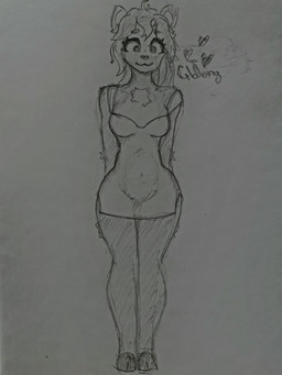 anthro clothing female looking_at_viewer simple_background solo standing gldtony almond_(waspsalad) deer mammal absurd_res full-length_portrait hi_res portrait