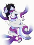 anthro black_hair bound breasts female forced fur genitals hair nipples nude open_mouth oral oral_penetration penetration purple_eyes pussy rape sex simple_background solo tentacle_rape tentacle_sex tentacles vaginal vaginal_penetration white_background white_body white_fur kiyafoo aggie arctic_fox canid canine fox mammal true_fox 2017 digital_media_(artwork) hi_res