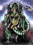 4_fingers 4_toes after_transformation anthro anus areola big_breasts black_areola black_body black_claws black_hair black_nipples black_sclera blade breasts chair claws digitigrade erect_nipples eyelashes feet female finger_claws fingers forehead_gem furniture gem genitals gold_(metal) gold_body green_body green_metal hair horn huge_breasts long_neck long_tail looking_at_viewer machine membrane_(anatomy) metal metal_wings metallic_body narrowed_eyes nipples non-mammal_breasts non-mammal_nipples nude presenting presenting_anus presenting_pussy pupils pussy scales scratch_mark short_hair simple_background sitting slit_pupils snout solo species_transformation spikes spread_legs spreading tail tail_blade thick_thighs throne toe_claws toes transformation ventral_scales weapon_tail wings yellow_eyes ivanks mankor hasbro mythology takara_tomy transformers transformers:_prime transformers_aligned_continuity june_darby dragon mythological_creature mythological_scalie predacon reptile robot scalie