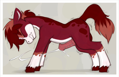 balls ejaculation feral genitals male penis pierced_genitals piercing solo standing marsminer hasbro my_little_pony equid equine horse mammal pony