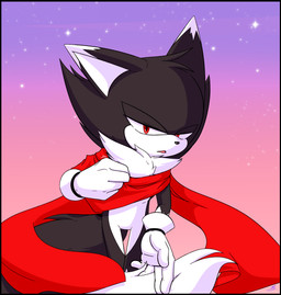 anthro bigtail black_border border chest_fur clothing glaring_at_viewer gloves handwear holding_scarf male male_anthro multicolored_body open_mouth red_eyes scarf simple_background solo star touching_tail xxkenthewolfxx idw_publishing sega sonic_the_hedgehog_(comics) sonic_the_hedgehog_(idw) sonic_the_hedgehog_(series) fan_character kenthewolf canid canine canis mammal wolf absurd_res hi_res portrait