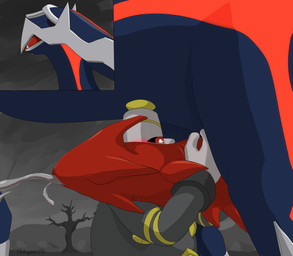 2021 absurd_res anthro anthro_on_feral bestiality blue_body blush bodily_fluids cum cumshot cutaway dialga digital_drawing_(artwork) digital_media_(artwork) duo dusknoir ejaculation embrace erection eyes_closed feral genital_fluids genitals ghost glowing glowing_markings grey_body handjob hi_res hug humanoid larger_male legendary_pokémon looking_at_genitalia looking_at_penis male male/male markings metal nintendo open_mouth orange_body orange_penis orgasm penile penis penis_hug pokegontc pokémon pokémon_(species) pokémon_mystery_dungeon primal_dialga quadruped red_eyes sex size_difference smaller_male spiked_penis spikes spikes_(anatomy) spirit teeth video_games white_body yellow_markings