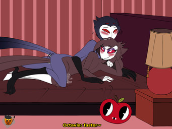 age_difference anthro bed bodily_fluids cum dialogue duo female furniture genital_fluids inside lamp male male/female size_difference text grishnax hellaverse helluva_boss octavia_(helluva_boss) stolas_(helluva_boss) avian bird demon owl owl_demon english_text daughter_(lore) father_(lore) father_and_child_(lore) father_and_daughter_(lore) incest_(lore) parent_(lore) parent_and_child_(lore) parent_and_daughter_(lore)