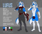 5_fingers anthro blue_body blue_fur censored_genitalia censored_penis clothed clothed_anthro clothing color_swatch fingers fluffy fluffy_chest fur green_eyes grey_clothing hair long_hair male ninja ninja_outfit ninja_suit nude red_scarf scarf simple_background smile solo tail text warrior white_body white_fur white_hair duartthebirdman lufus_the_wolf canid canine canis humanoid mammal wolf 2025 censored digital_drawing_(artwork) digital_media_(artwork) english_text hi_res model_sheet url