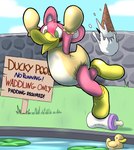 ambiguous_gender anthro beak beak_gag booties clean_diaper clothed clothing daycare diaper ducky_daycare gag handwear mitt mittens onesie solo wearing_diaper sexotheque absurd_res digital_drawing_(artwork) digital_media_(artwork) hi_res