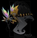 anthro armor head_wings insect_wings multi_eye solo unusual_wing_placement wings amber_williams dan_and_mab's_furry_adventures zezz_(dmfa) arachnid arthropod cubi_(race) spider 2017