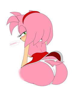 accessory anthro big_butt black_nose blush blush_lines breasts butt clothed clothing dialogue dress eyelashes female fur green_eyes hair hair_accessory hairband head_tuft looking_at_viewer looking_back looking_back_at_viewer panties pink_body pink_fur pink_hair rear_view red_clothing red_dress short_hair simple_background sitting solo tan_body tan_fur text thick_thighs tuft underwear upskirt white_background white_clothing white_panties white_underwear wide_hips duskxvi sega sonic_the_hedgehog_(series) amy_rose eulipotyphlan hedgehog mammal hi_res