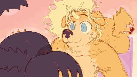 ambiguous_gender anthro anus big_butt blonde_hair blue_eyes body_worship butt butt_sniffing butt_worship colored_nails duo female fur hair looking_pleasured musk musk_sniffing musk_worship musky_anus musky_butt nails nose_to_anus pawpads pink_nails scent_play sniffing steam tail tail_motion tailwag yellow_body yellow_fur smashmat honey_lemon_ginger bird_dog canid canine canis domestic_dog golden_retriever hunting_dog mammal retriever 16:9 2d_animation 4k absurd_res animated frame_by_frame hi_res no_sound short_playtime video widescreen
